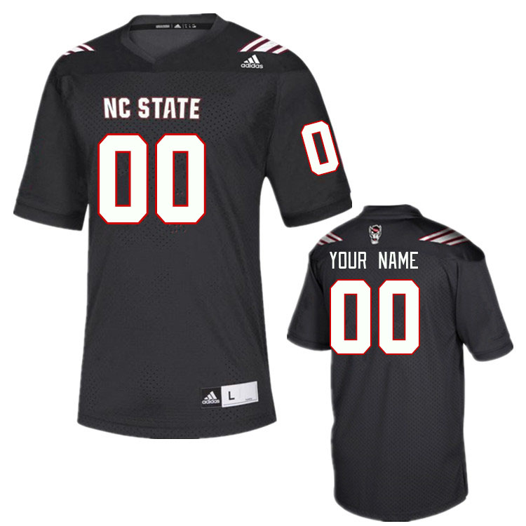 Custom NC State Wolfpacks Name And Number College Football Jerseys Stitched-Black